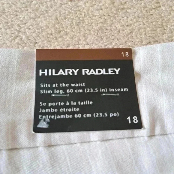 ❤️NWT Hilary Radley Striped Pants Beige White Pull On Ankle Pants  Various Sizes - Picture 11 of 11